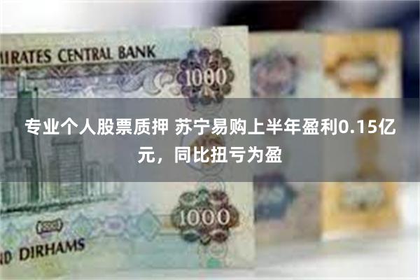 专业个人股票质押 苏宁易购上半年盈利0.15亿元，同比扭亏为盈