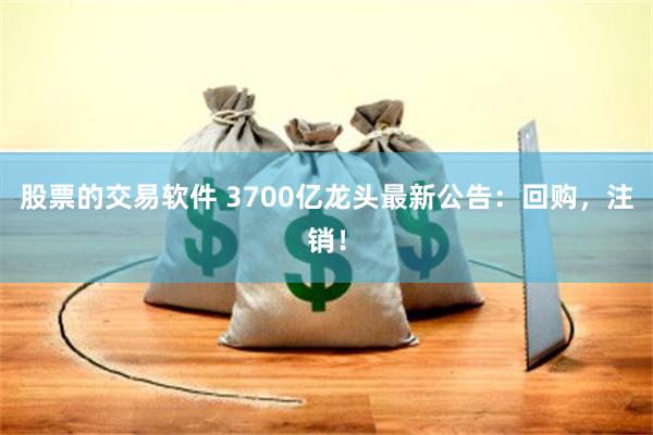 股票的交易软件 3700亿龙头最新公告：回购，注销！