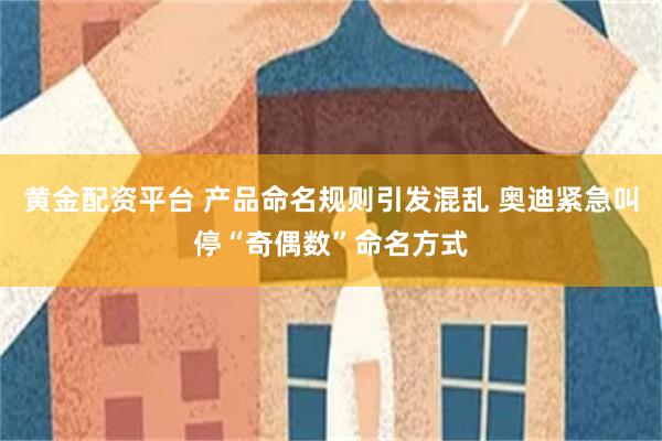 黄金配资平台 产品命名规则引发混乱 奥迪紧急叫停“奇偶数”命名方式