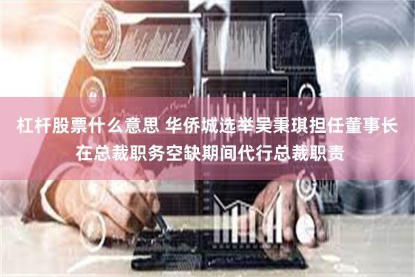 杠杆股票什么意思 华侨城选举吴秉琪担任董事长 在总裁职务空缺期间代行总裁职责