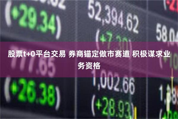 股票t+0平台交易 券商锚定做市赛道 积极谋求业务资格